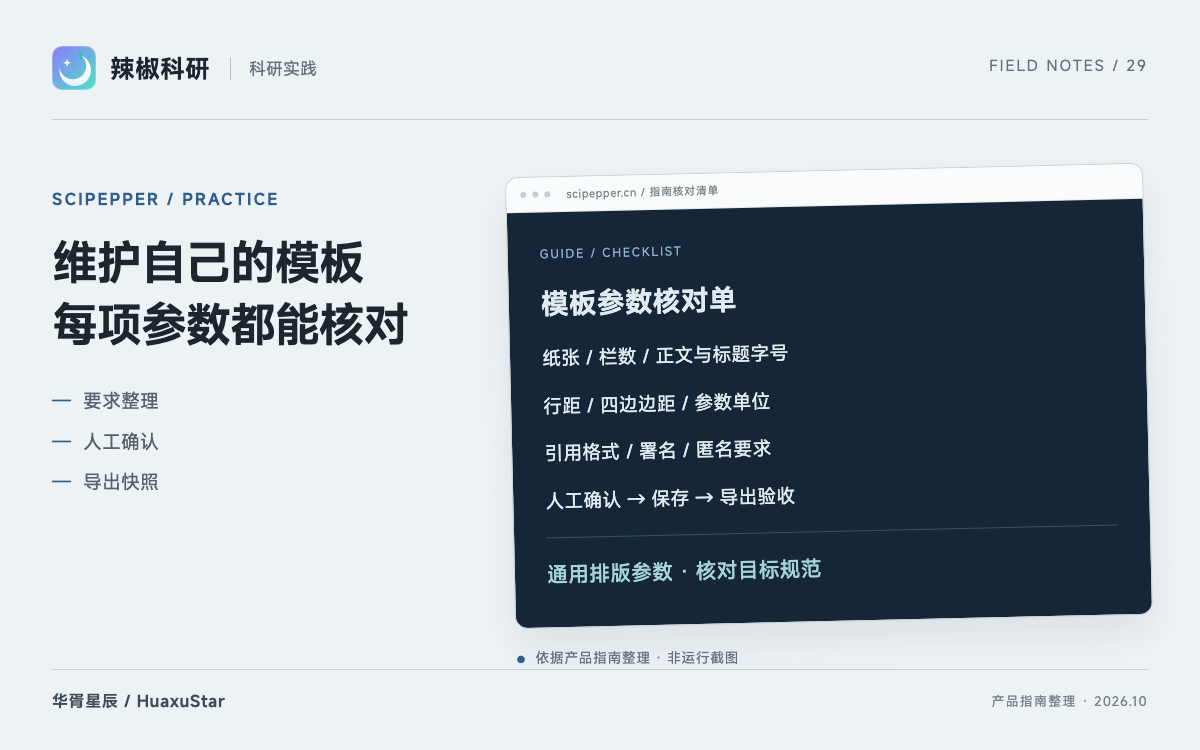 辣椒科研 自定义论文模板：把格式要求变成可复用参数