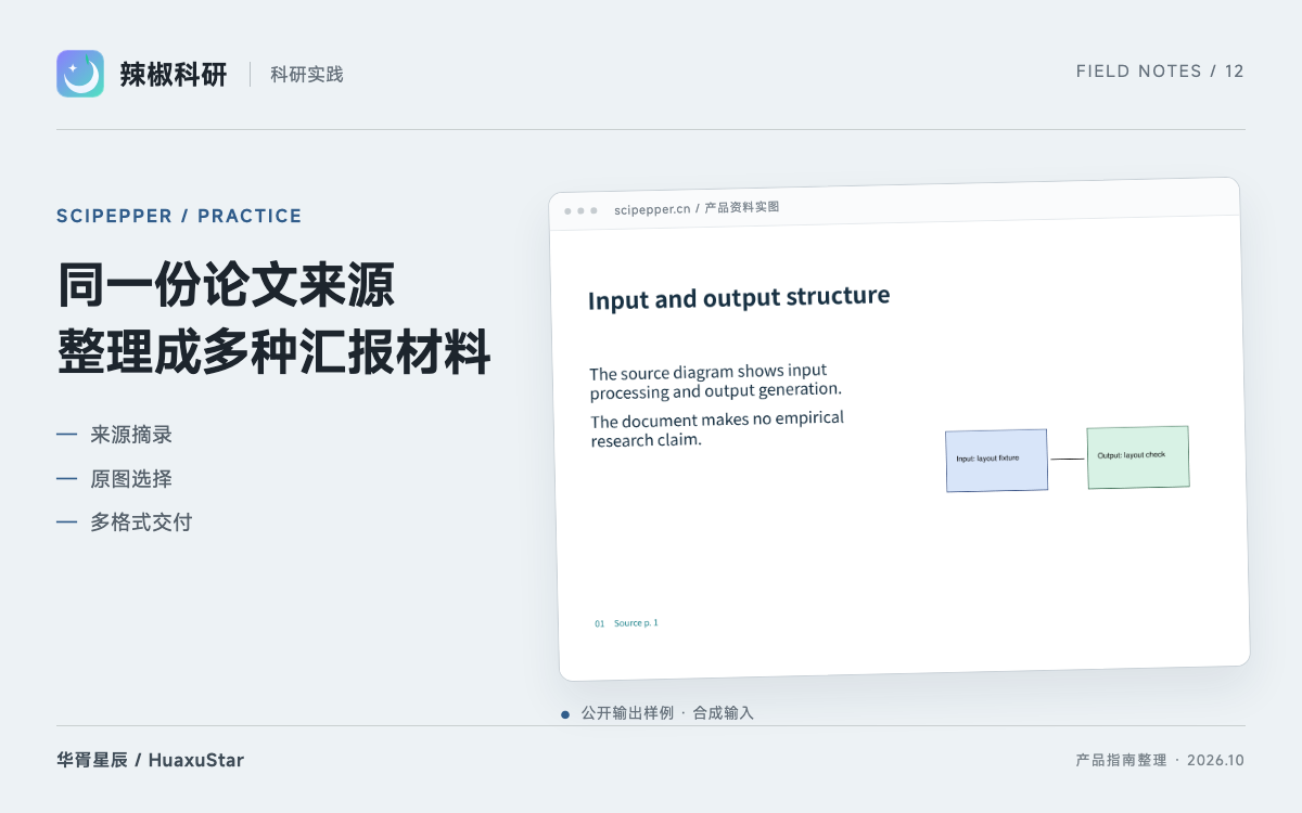 辣椒科研 论文换砖：把同一份来源整理为组会汇报材料